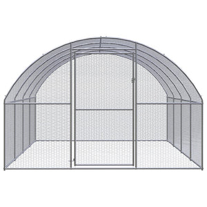 Outdoor-Hühnerstall 3x4x2 m Verzinkter Stahl
