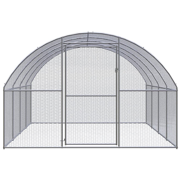 Outdoor-Hühnerstall 3x4x2 m Verzinkter Stahl