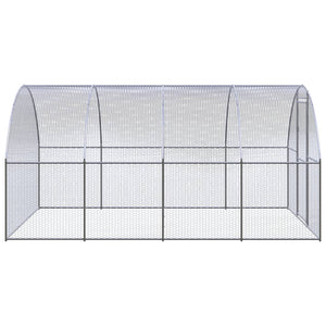 Outdoor-Hühnerstall 3x4x2 m Verzinkter Stahl