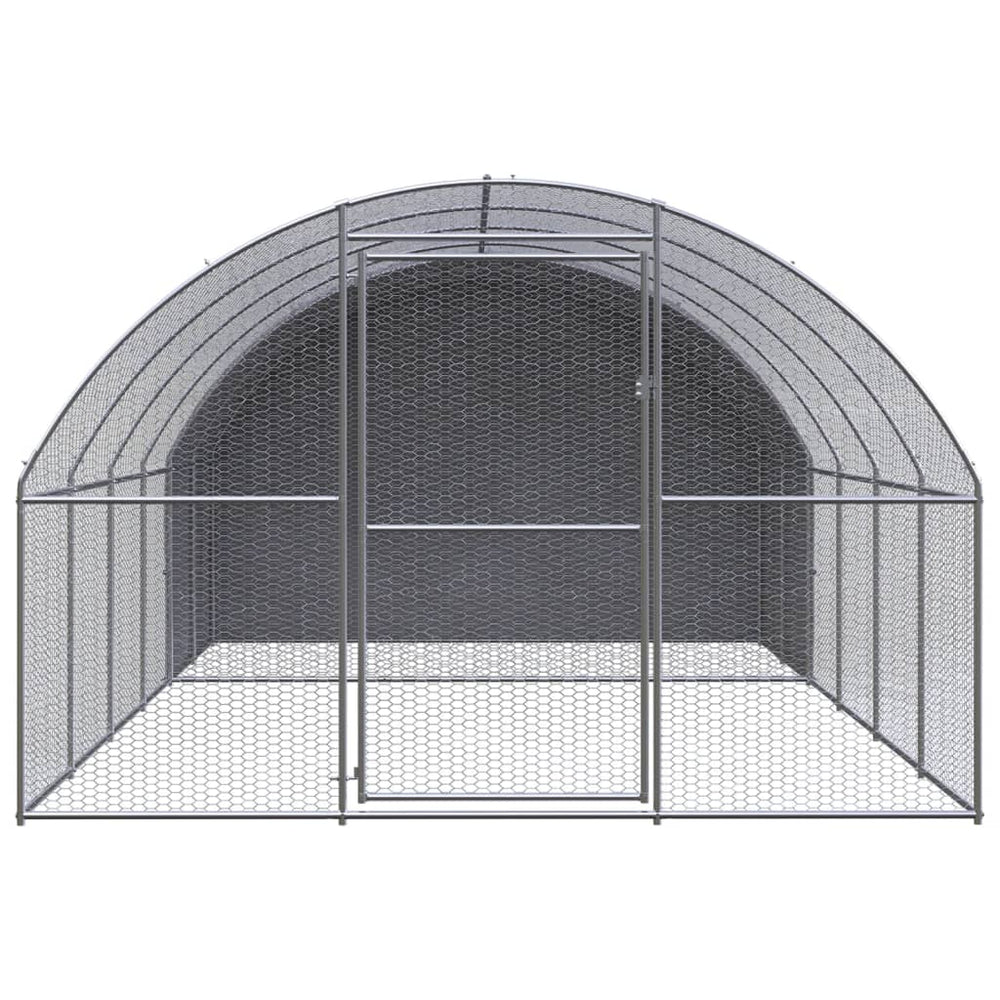 Outdoor-Hühnerstall 3x4x2 m Verzinkter Stahl
