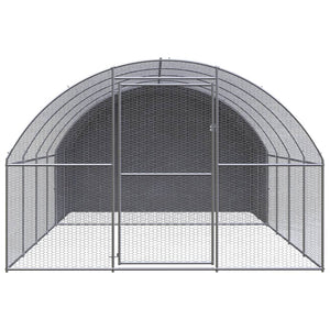Outdoor-Hühnerstall 3x4x2 m Verzinkter Stahl