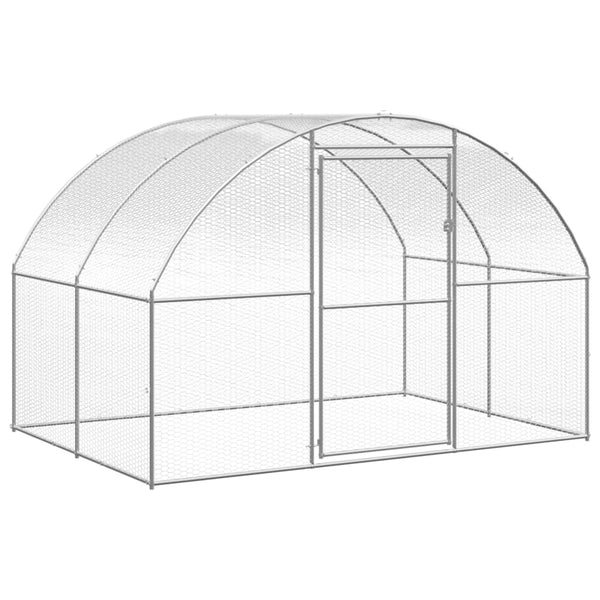 Outdoor-Hühnerstall 3x16x2 m Verzinkter Stahl