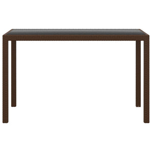 3-tlg. Garten-Essgruppe mit Kissen Poly Rattan Braun