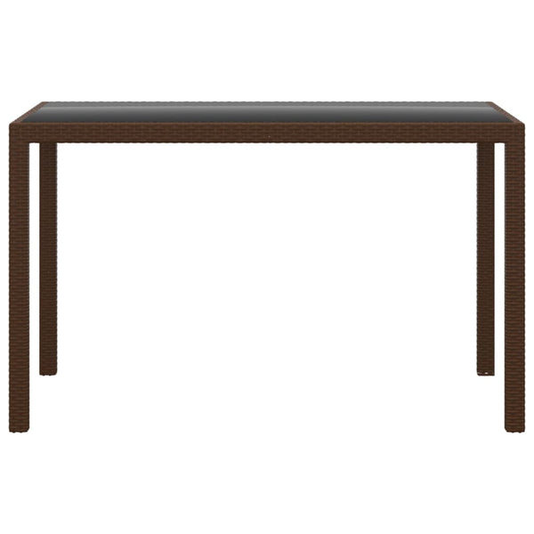 3-tlg. Garten-Essgruppe mit Kissen Poly Rattan Braun