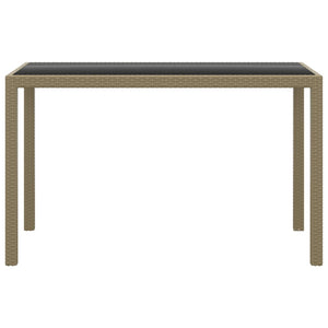3-tlg. Garten-Essgruppe mit Kissen Poly Rattan Beige