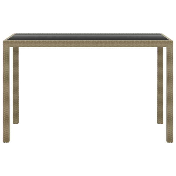 3-tlg. Garten-Essgruppe mit Kissen Poly Rattan Beige