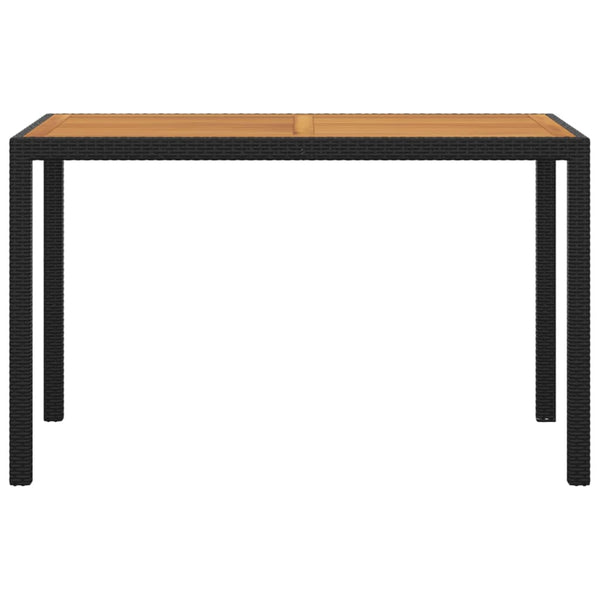 5-tlg. Garten-Essgruppe mit Kissen Poly Rattan Schwarz