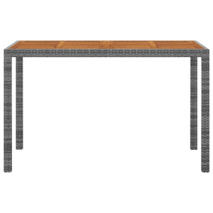 3-tlg. Garten-Essgruppe mit Kissen Poly Rattan Grau