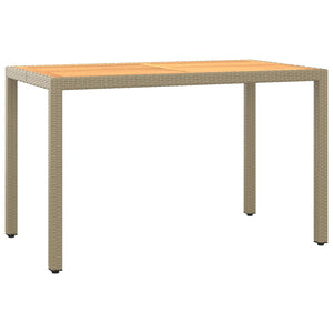 5-tlg. Garten-Essgruppe mit Kissen Poly Rattan Beige