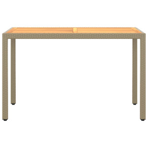 3-tlg. Garten-Essgruppe mit Kissen Poly Rattan Beige