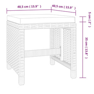 9-tlg. Garten-Essgruppe mit Kissen Poly Rattan Grau