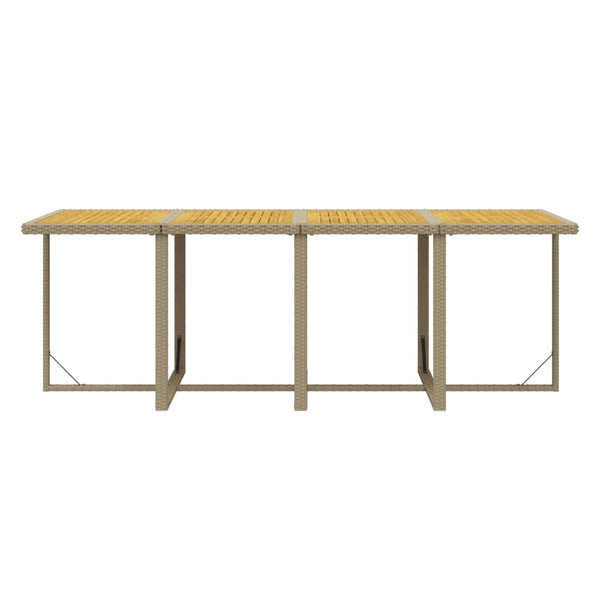 13-tlg. Garten-Essgruppe mit Kissen Poly Rattan Beige