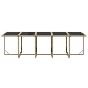 11-tlg. Garten-Essgruppe mit Kissen Poly Rattan Beige