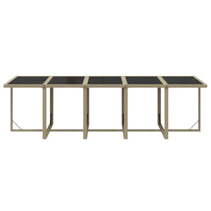15-tlg. Garten-Essgruppe mit Kissen Poly Rattan Beige