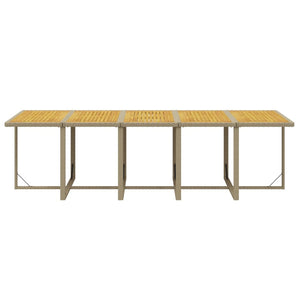 11-tlg. Garten-Essgruppe mit Kissen Poly Rattan Beige