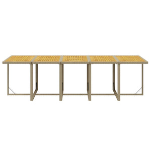 15-tlg. Garten-Essgruppe mit Kissen Poly Rattan Beige