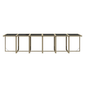 13-tlg. Garten-Essgruppe mit Kissen Poly Rattan Beige