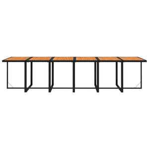 17-tlg. Garten-Essgruppe mit Kissen Poly Rattan Schwarz