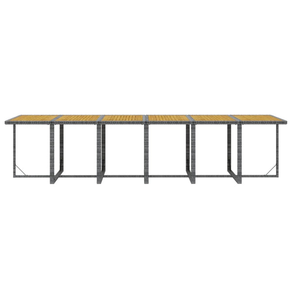 17-tlg. Garten-Essgruppe mit Kissen Poly Rattan Grau