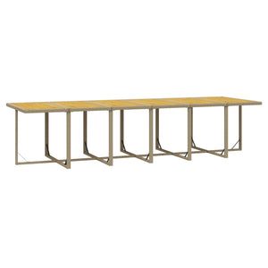 13-tlg. Garten-Essgruppe mit Kissen Poly Rattan Beige