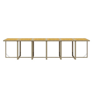 17-tlg. Garten-Essgruppe mit Kissen Poly Rattan Beige