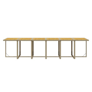 17-tlg. Garten-Essgruppe mit Kissen Poly Rattan Beige