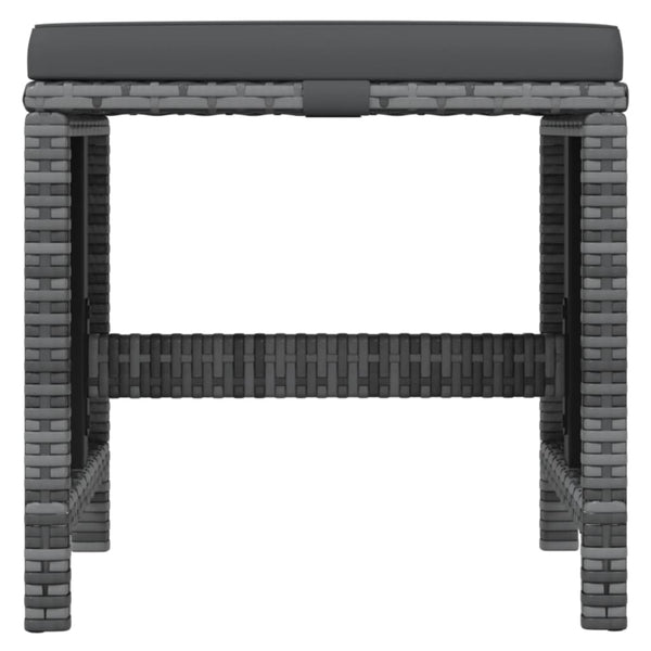 19-tlg. Garten-Essgruppe mit Kissen Poly Rattan Grau