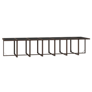 19-tlg. Garten-Essgruppe mit Kissen Poly Rattan Braun