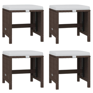 19-tlg. Garten-Essgruppe mit Kissen Poly Rattan Braun