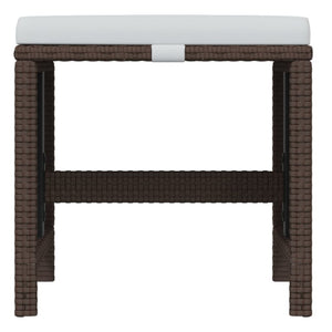 19-tlg. Garten-Essgruppe mit Kissen Poly Rattan Braun