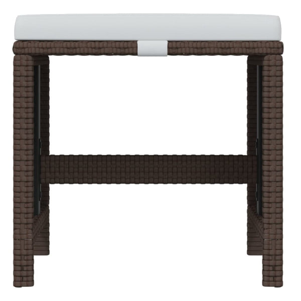 19-tlg. Garten-Essgruppe mit Kissen Poly Rattan Braun