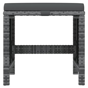 19-tlg. Garten-Essgruppe mit Kissen Grau Poly Rattan