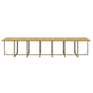 19-tlg. Garten-Essgruppe mit Kissen Poly Rattan Beige
