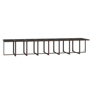 21-tlg. Garten-Essgruppe mit Kissen Poly Rattan Braun
