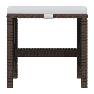 21-tlg. Garten-Essgruppe mit Kissen Poly Rattan Braun
