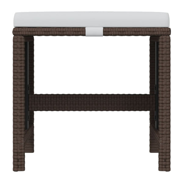 21-tlg. Garten-Essgruppe mit Kissen Poly Rattan Braun