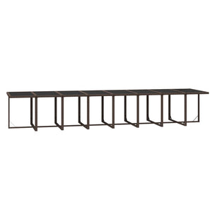 21-tlg. Garten-Essgruppe mit Kissen Poly Rattan Braun