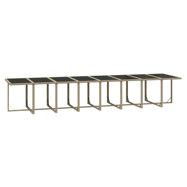 17-tlg. Garten-Essgruppe mit Kissen Beige Poly Rattan