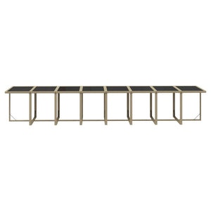 21-tlg. Garten-Essgruppe mit Kissen Poly Rattan Beige