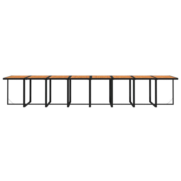 17-tlg. Garten-Essgruppe mit Kissen Schwarz Poly Rattan