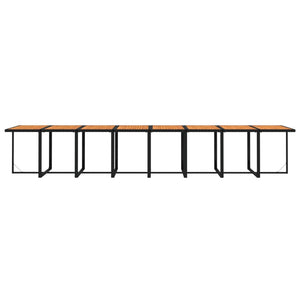 21-tlg. Garten-Essgruppe mit Kissen Schwarz Poly Rattan