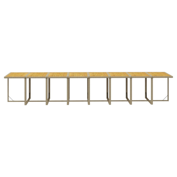 21-tlg. Garten-Essgruppe mit Kissen Poly Rattan Beige