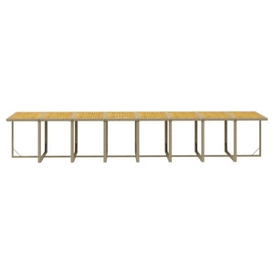 21-tlg. Garten-Essgruppe mit Kissen Poly Rattan Beige