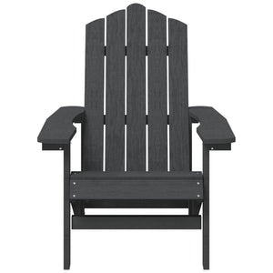 Adirondack-Gartenstühle mit Tisch HDPE Anthrazit