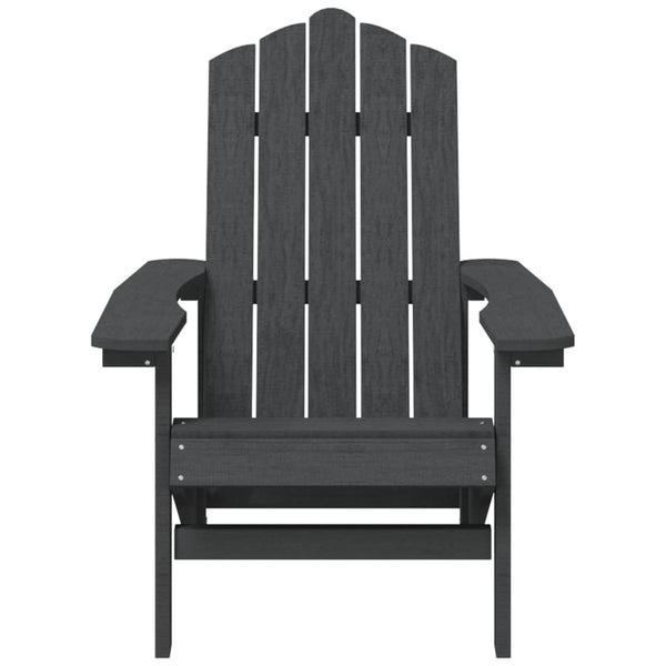 Adirondack-Gartenstühle mit Tisch HDPE Anthrazit