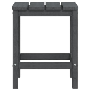 Adirondack-Gartenstühle mit Tisch HDPE Anthrazit