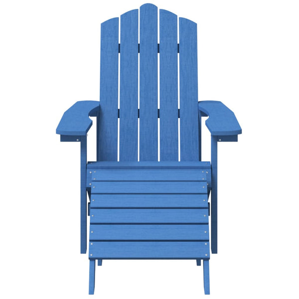 Adirondack-Gartenstuhl mit Hocker & Tisch HDPE Aquamarin