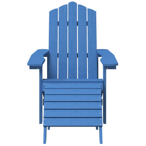 Adirondack-Gartenstühle mit Hocker & Tisch HDPE Aquamarin