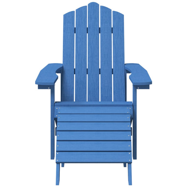 Adirondack-Gartenstühle mit Hocker & Tisch HDPE Aquamarin