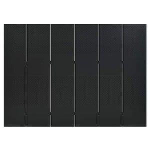 6-tlg. Raumteiler 2 Stk. Schwarz 240x180 cm Stahl